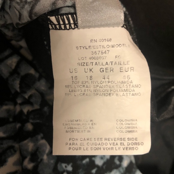 Magicsuit by Miraclesuit‎ Grey Patterned Tankini Top - Picture 8 of 8